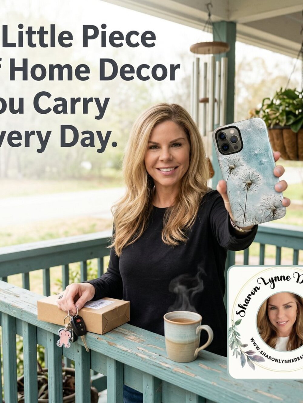 📱🌼 iPhone 12 Pro Max Dandelion Case – Blue & White Floral